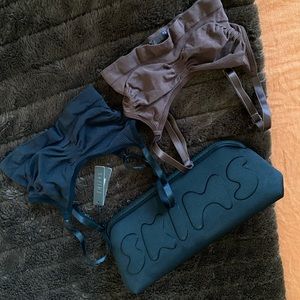 skims NWOT shaping bralettes S/M black & Cocoa